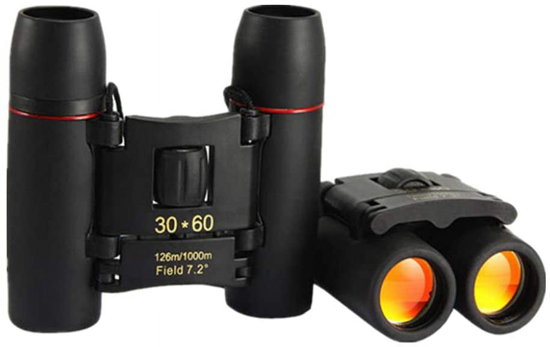 Bueautybox Small Compact Lightweight Mini Pocket Folding Binoculars Telescope with Low Light Night Vision for Outdoor, Travelling, Sightseeing, Hunting